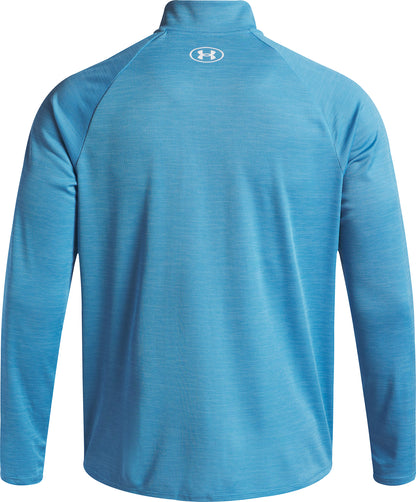 Under Armour Tech Textured Half Zip Long Sleeve Mens Running Top - Blue