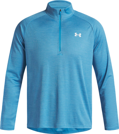 Under Armour Tech Textured Half Zip Long Sleeve Mens Running Top - Blue