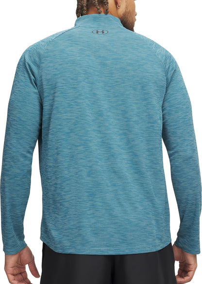 Under Armour Tech Textured Half Zip Long Sleeve Mens Running Top - Blue