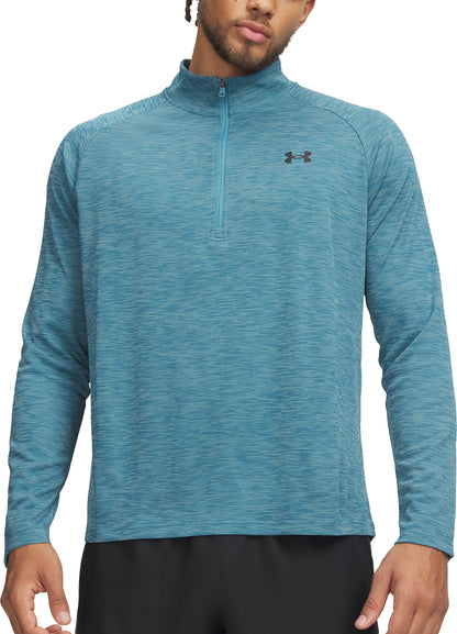 Under Armour Tech Textured Half Zip Long Sleeve Mens Running Top - Blue
