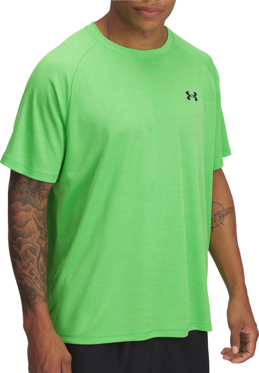 Under Armour Tech Textured Short Sleeve Mens Training Top - Green