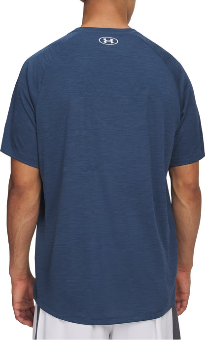 Under Armour Tech Textured Short Sleeve Mens Training Top - Blue