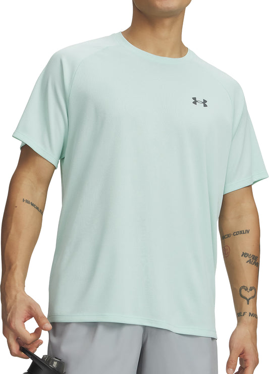 Under Armour Tech Textured Short Sleeve Mens Training Top - Green