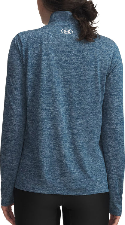 Under Armour Tech Twist Half Zip Long Sleeve Womens Running Top - Blue