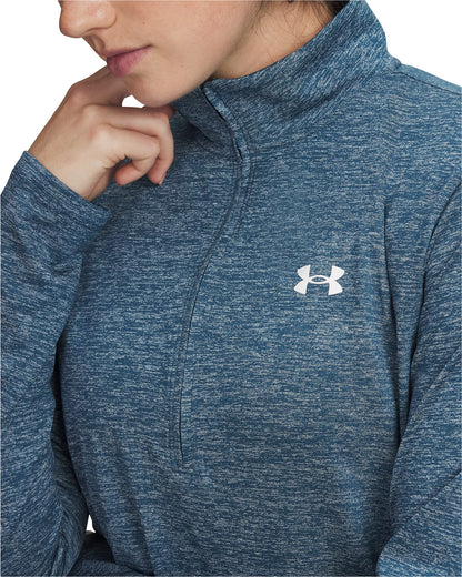 Under Armour Tech Twist Half Zip Long Sleeve Womens Running Top - Blue