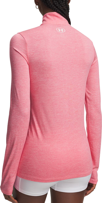 Under Armour Tech Twist Half Zip Long Sleeve Womens Running Top - Pink