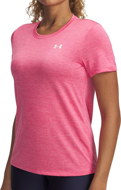 Under Armour Tech Twist Short Sleeve Womens Running Top - Pink