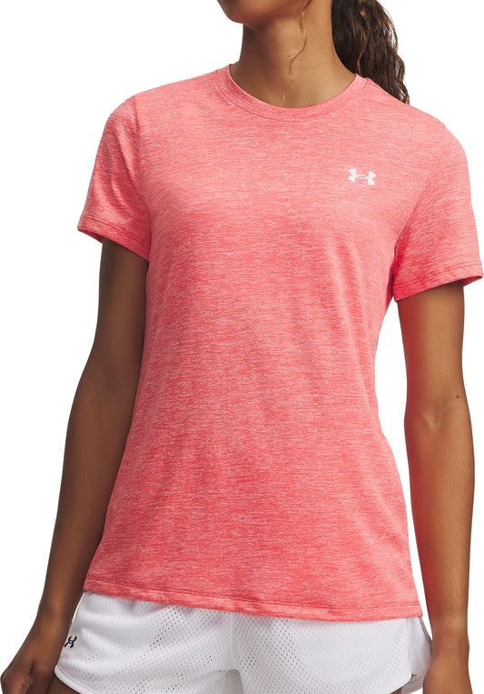 Under Armour Tech Twist Short Sleeve Womens Running Top - Red