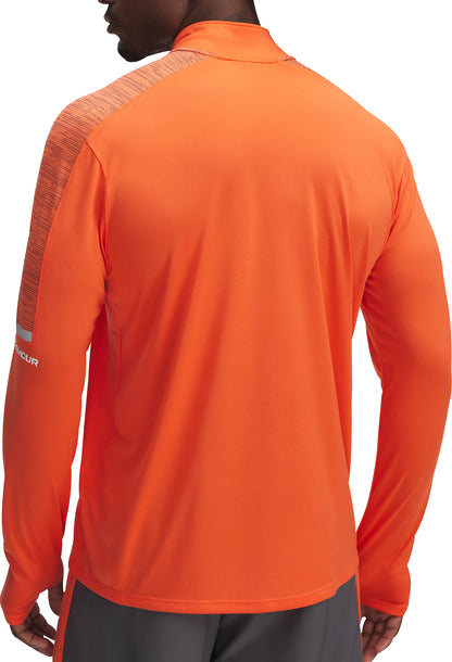 Under Armour Tech Utility Half Zip Long Sleeve Mens Running Top - Orange