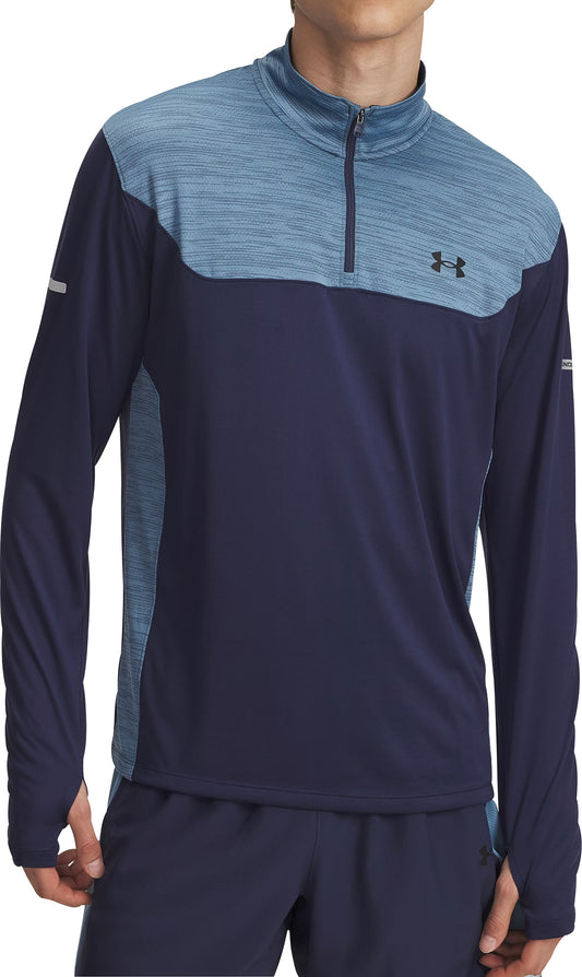 Under Armour Tech Utility Half Zip Long Sleeve Mens Running Top - Blue