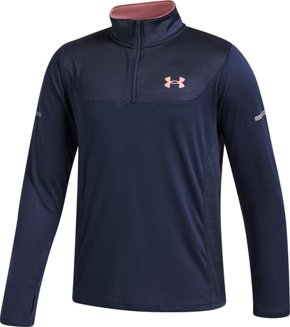 Under Armour Tech Utility Half Zip Long Sleeve Junior Running Top - Blue