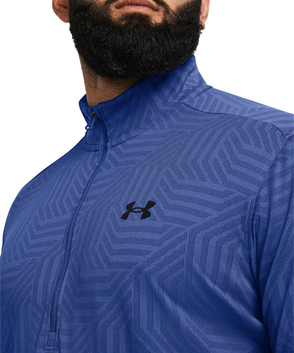 Under Armour Tech Vent Geotessa Half Zip Long Sleeve Mens Running Top - Blue