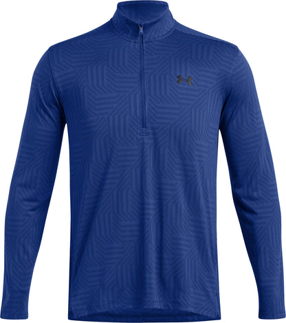 Under Armour Tech Vent Geotessa Half Zip Long Sleeve Mens Running Top - Blue
