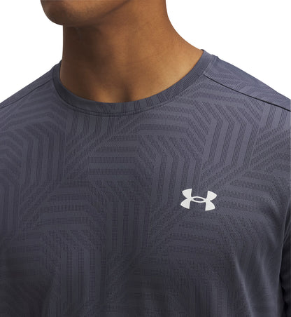 Under Armour Tech Vent Geotessa Short Sleeve Mens Training Top - Grey