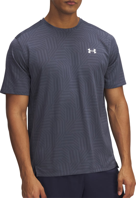 Under Armour Tech Vent Geotessa Short Sleeve Mens Training Top - Grey