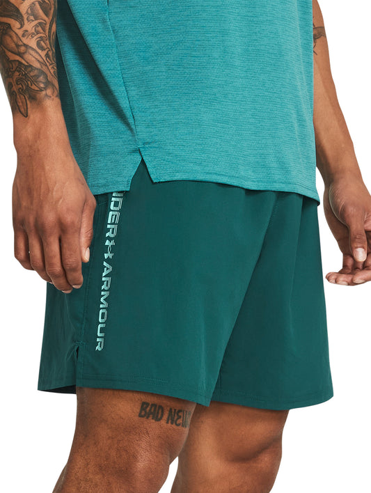 Under Armour Tech Woven Wordmark Mens Training Shorts - Green