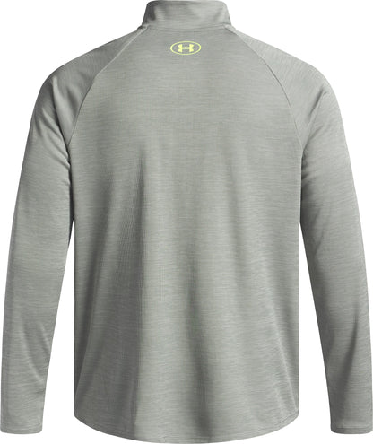 Under Armour Tech Textured Half Zip Long Sleeve Mens Running Top - Green