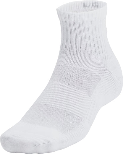Under Armour Training Cotton (3 Pack) Quarter Socks - White