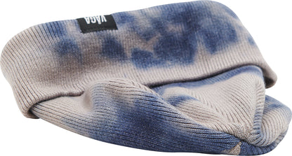 Vaga Fine Rib Tie Dye Running Beanie - Blue