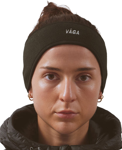 Vaga Fleece Running Headband - Black