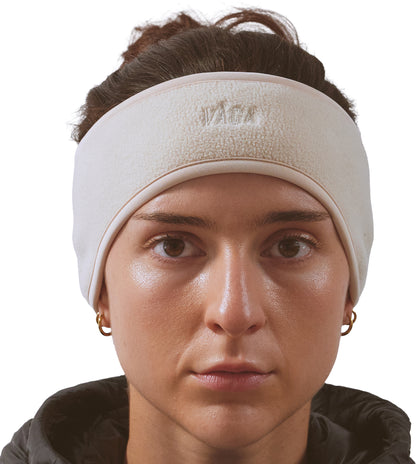 Vaga Fleece Running Headband - Cream