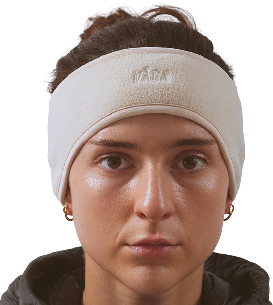 Vaga Fleece Running Headband - Cream