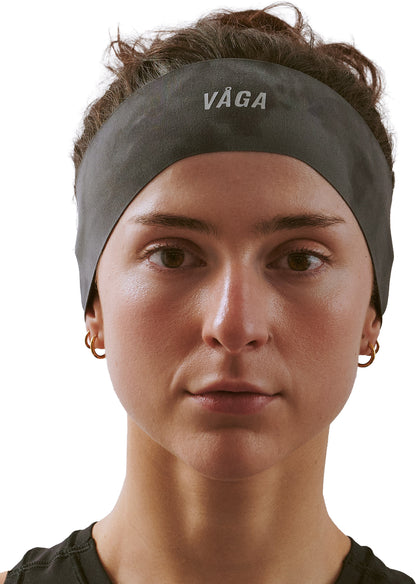 Vaga Tie Dye Lightweight Running Headband - Black