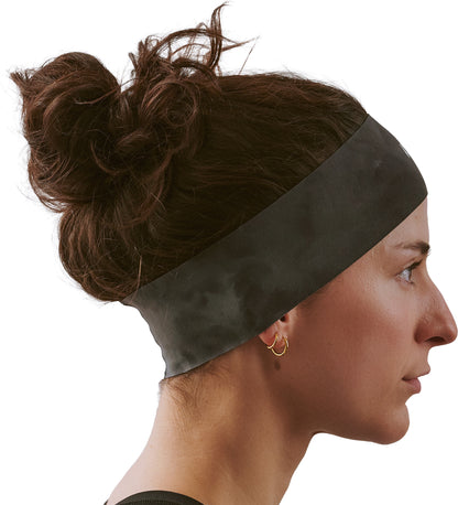 Vaga Tie Dye Lightweight Running Headband - Black
