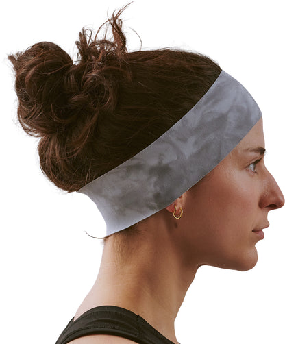 Vaga Tie Dye Lightweight Running Headband - Grey
