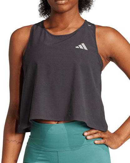 adidas ADI365 ClimaCool+ Womens Running Crop Top - Black