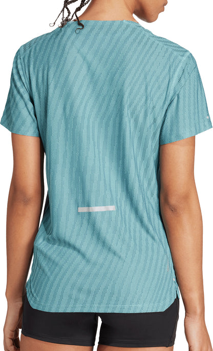 adidas ADI365 ClimaCool+ Short Sleeve Womens Running Top - Green