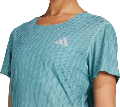 adidas ADI365 ClimaCool+ Short Sleeve Womens Running Top - Green