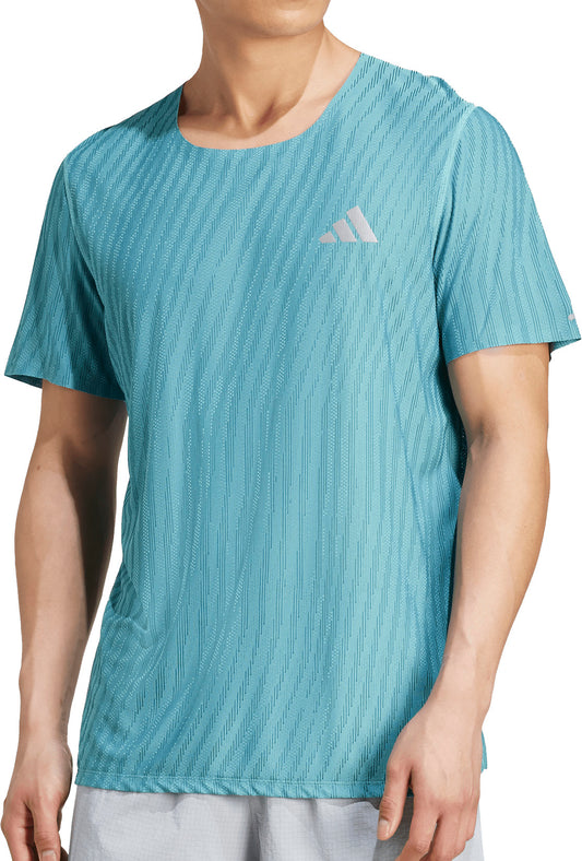 adidas ADI365 ClimaCool+ Short Sleeve Mens Running Top - Green