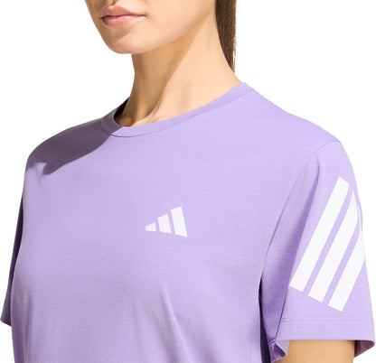 adidas ADI365 ClimaCool Short Sleeve Womens Running Top - Purple