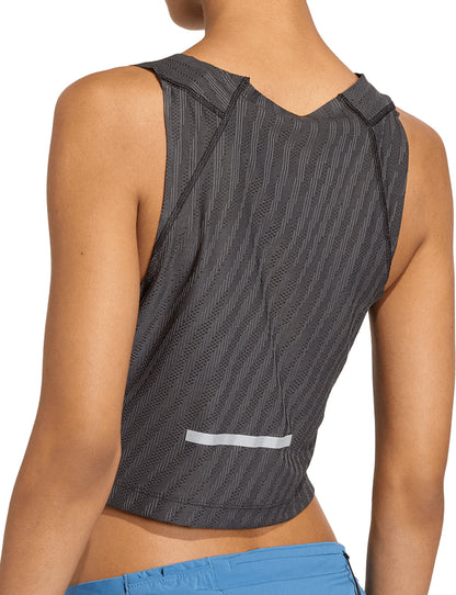 adidas Adi365 ClimaCool+ Engineered Womens Running Crop Top - Black