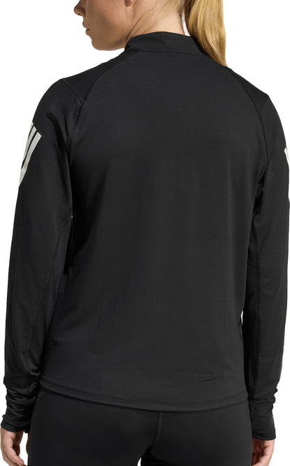 adidas Adi365 Iconic Half Zip Long Sleeve Womens Running Top - Black