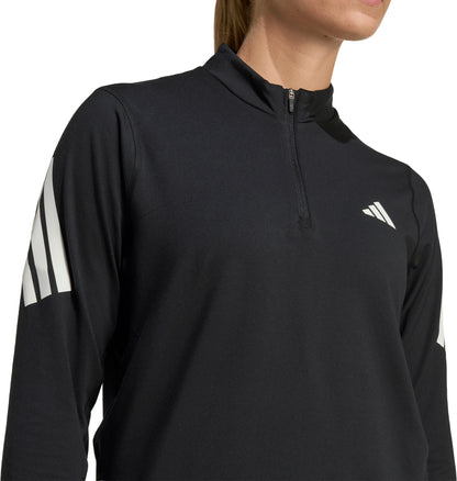 adidas Adi365 Iconic Half Zip Long Sleeve Womens Running Top - Black