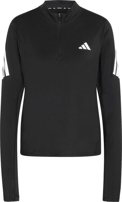 adidas Adi365 Iconic Half Zip Long Sleeve Womens Running Top - Black