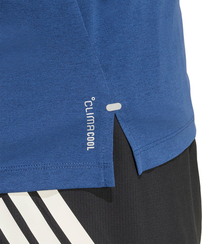adidas Adi365 ClimaCool Short Sleeve Mens Running Top - Blue
