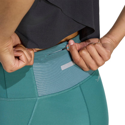 adidas Adi365 ClimaCool+ 5 Inch Womens Short Running Tights - Green
