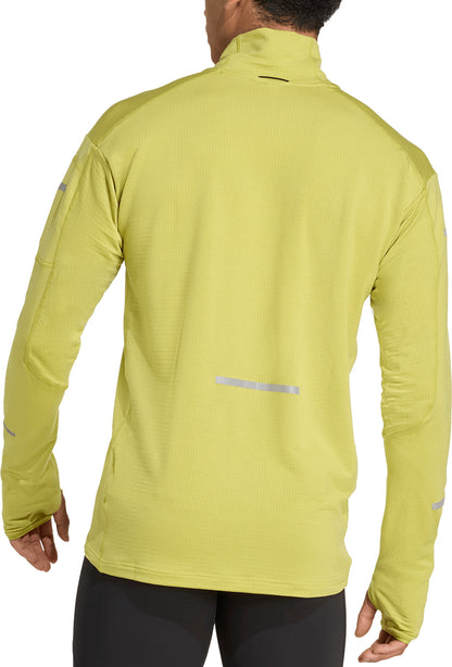 adidas Adi365 ClimaWarm+ Half Zip Long Sleeve Mens Running Top - Green