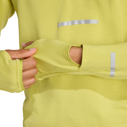 adidas Adi365 ClimaWarm+ Half Zip Long Sleeve Mens Running Top - Green