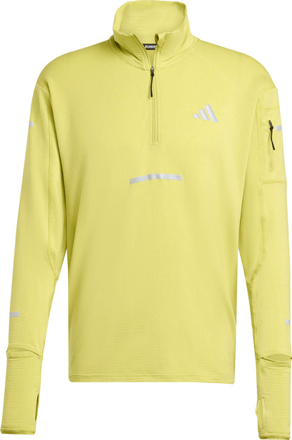 adidas Adi365 ClimaWarm+ Half Zip Long Sleeve Mens Running Top - Green