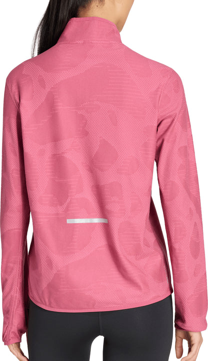 adidas Adi365 ClimaWarm Long Sleeve Half Zip Womens Running Top - Pink