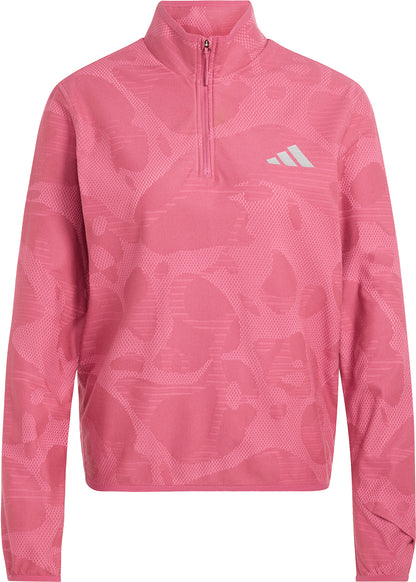 adidas Adi365 ClimaWarm Long Sleeve Half Zip Womens Running Top - Pink