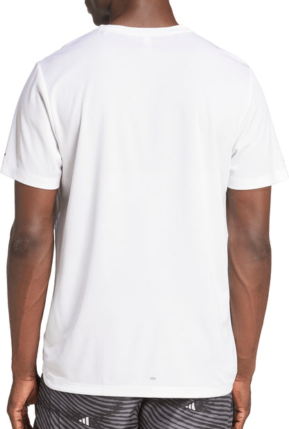 adidas Adi365 Essentials Brand Love Short Sleeve Mens Running Top - White