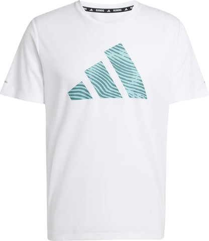 adidas Adi365 Essentials Brand Love Short Sleeve Mens Running Top - White