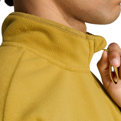 adidas Adi365 Essentials Winterized Fleece Half Zip Long Sleeve Mens Running Top - Yellow