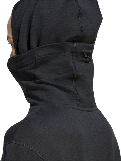 adidas Adi365 Essentials Winterized Hooded Long Sleeve Womens Running Top - Black
