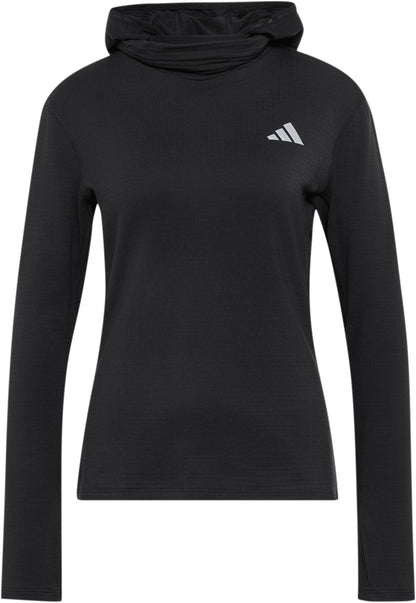 adidas Adi365 Essentials Winterized Hooded Long Sleeve Womens Running Top - Black